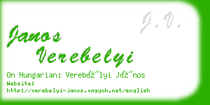 janos verebelyi business card